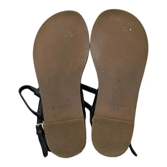 Cole Haan Black Flora Thong Sandals 7 - Picture 2 of 5